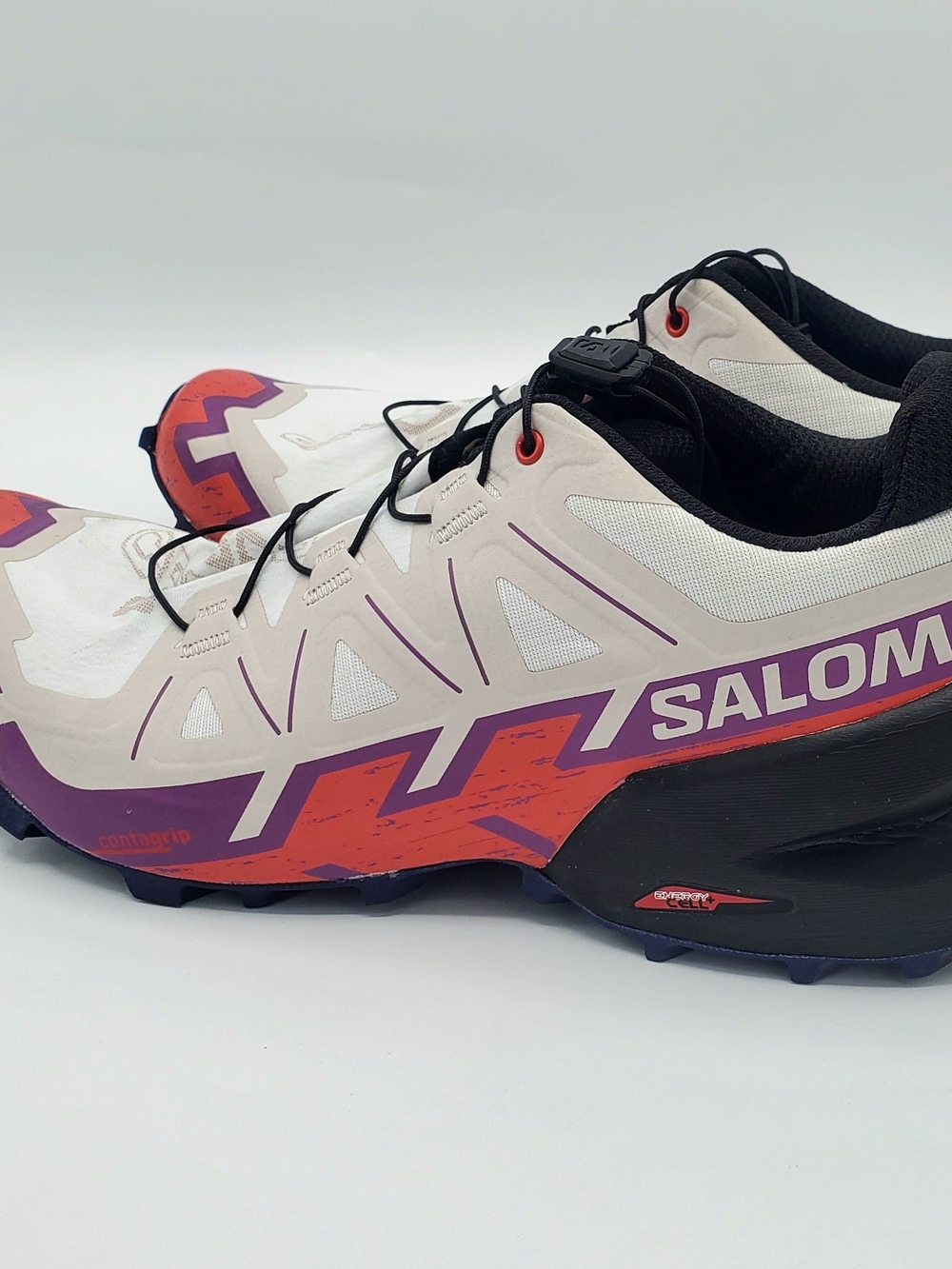 Salomon Women’s White Purple Orange Trail Sneakers - Picture 2 of 6